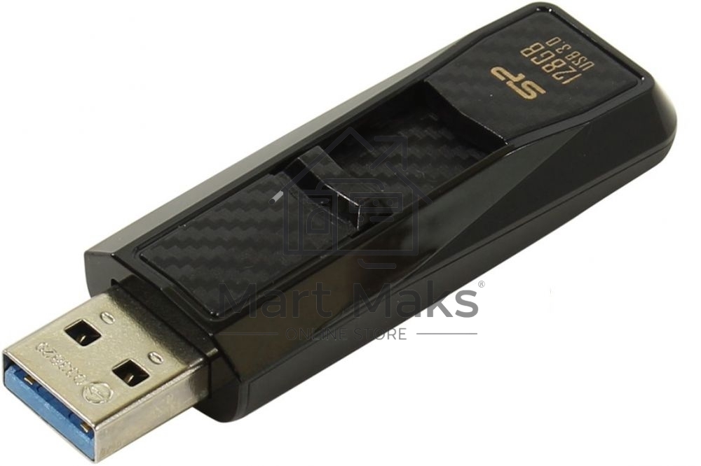 Флешка USB R/W Silicon Power R/W 128Gb Blaze B50 SP128GbUF3B50V1K USB3.0 черный