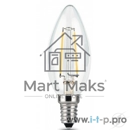 Светодиодная лампа LED GAUSS 103801109 Filament Свеча E14 9W 680lm 2700К 1/10/50