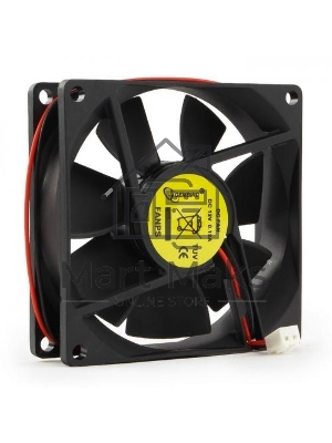 Вентилятор для корпуса Gembird FANPS черный, 80 мм, 2600 об/мин, 27 дБ, 2 pin