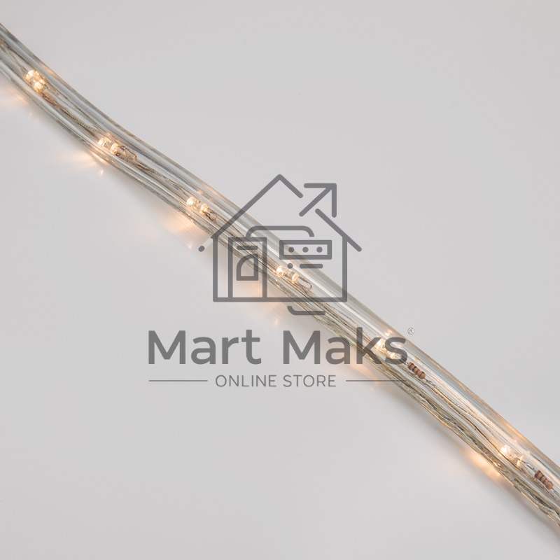 Дюралайт LED, свечение с динамикой (3W) - ТЕПЛЫЙ БЕЛЫЙ, 24 LED/м, бухта 100м