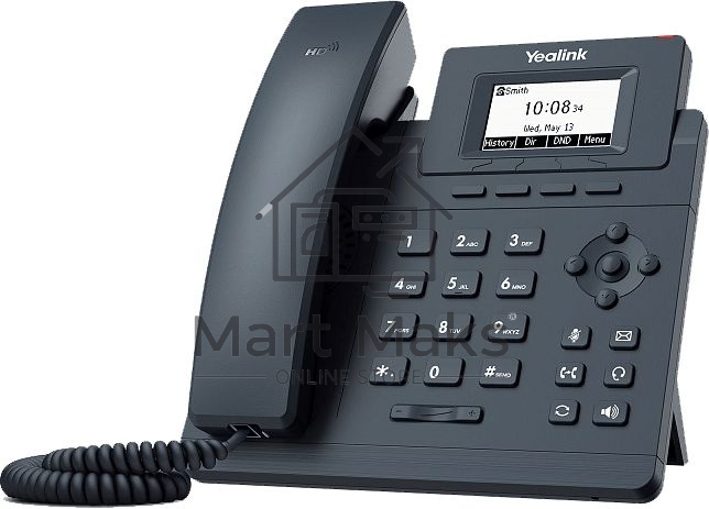 Телефон SIP Yealink SIP-T30P WITHOUT PSU черный