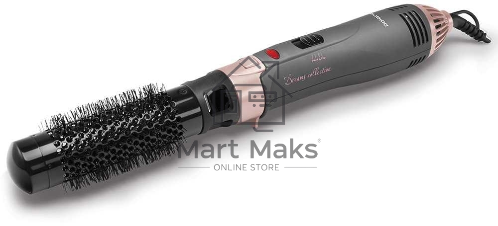 Фен-щетка Polaris PHS1204i маренго/розовый, 1200Вт