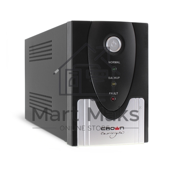 Источник бесперебойного питания CROWN ИБП CMU-SP650EURO 650VA, металл, 1x12V/7AH, розетки 2*EURO+1*IEC bybass CM000001490
