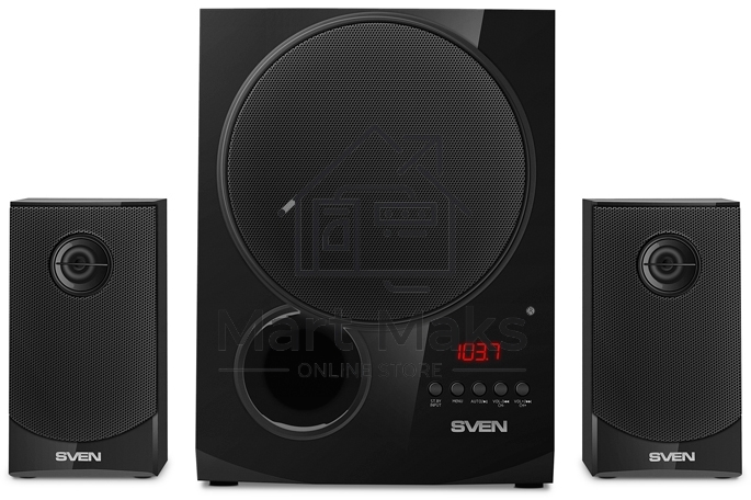 Акустическая система 2.1 SVEN MS-2080 / 70 Watt / ~220V 50Hz / FM-тюнер, USB/ SD, дисплей / BLUETOOTH / ПДУ / Black