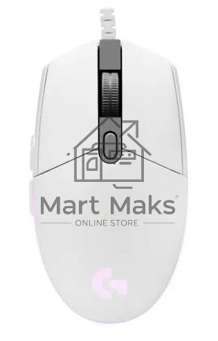 Мышь проводная Logitech G102 LIGHTSYNC белый, 8000 dpi, USB, кнопки - 6