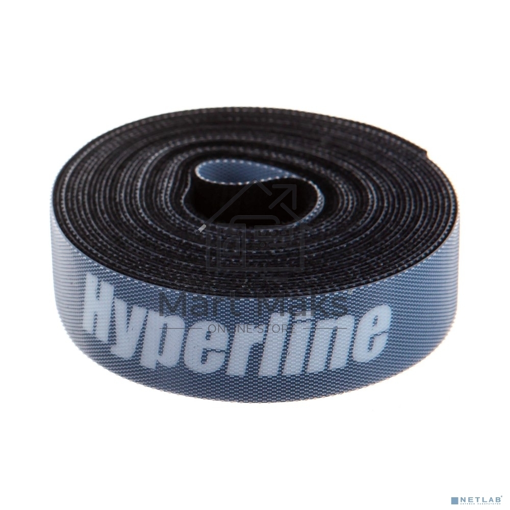 Лента (липучка) Hyperline WASNR-5x25-BK в рулоне, ширина 25 мм, длина 5 м, черная