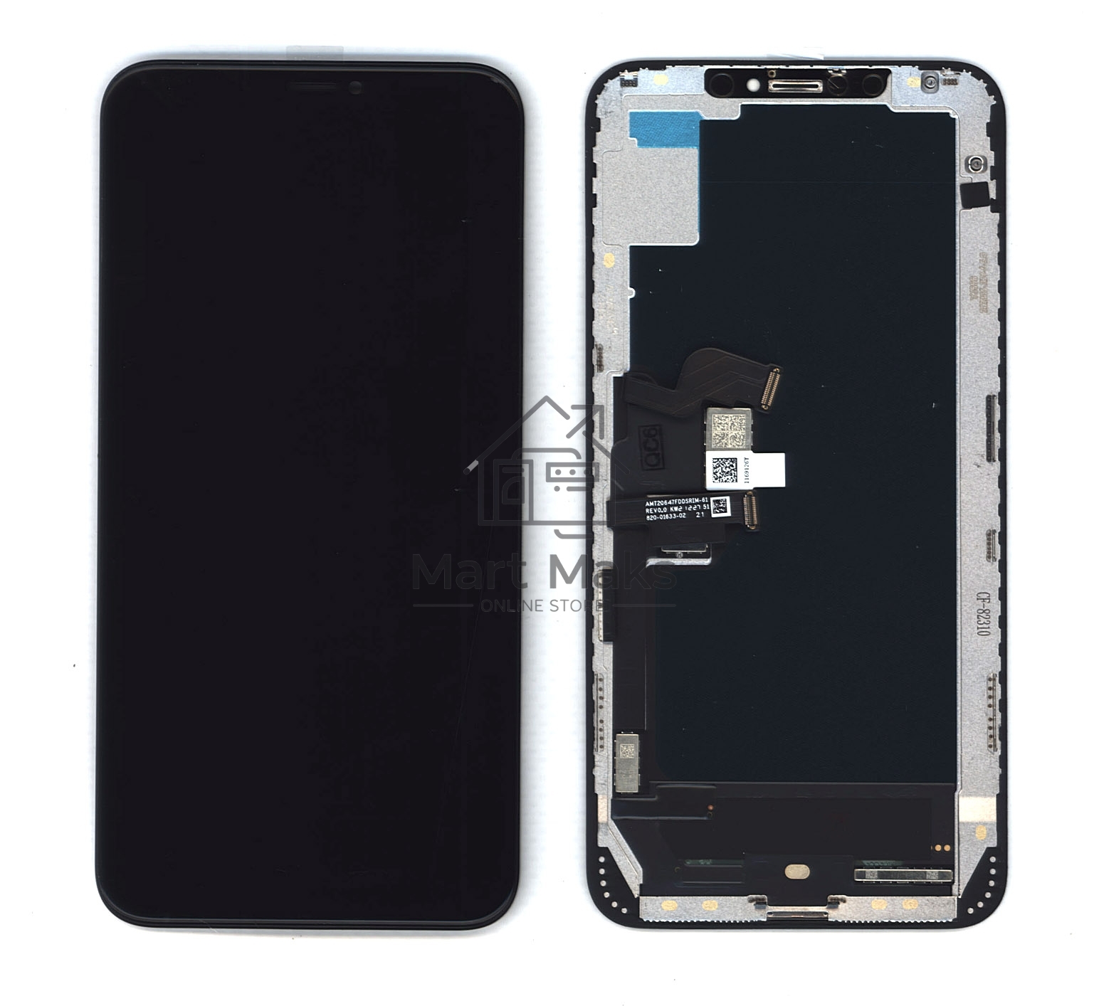 Дисплей Amperin для Apple iPhone XS Max в сборе с тачскрином (Soft Oled), черный