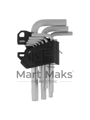 Набор ключей имбусовых Сибртех HEX, 1,5-10 мм, CrV, 9 шт.