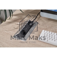 Розетка Cactus CS-SOCKET-EU/USBA-GY для столешницы серый