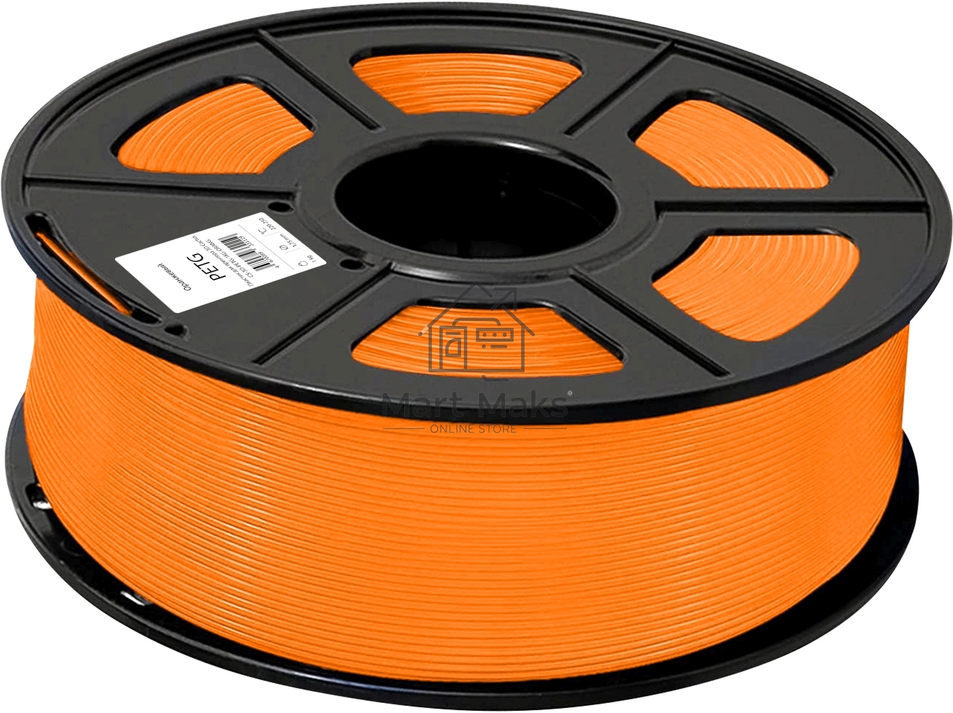 Пластик для принтера 3D Cactus CS-3D-PETG-1KG-ORANGE PETG d1.75мм 1кг 1цв.