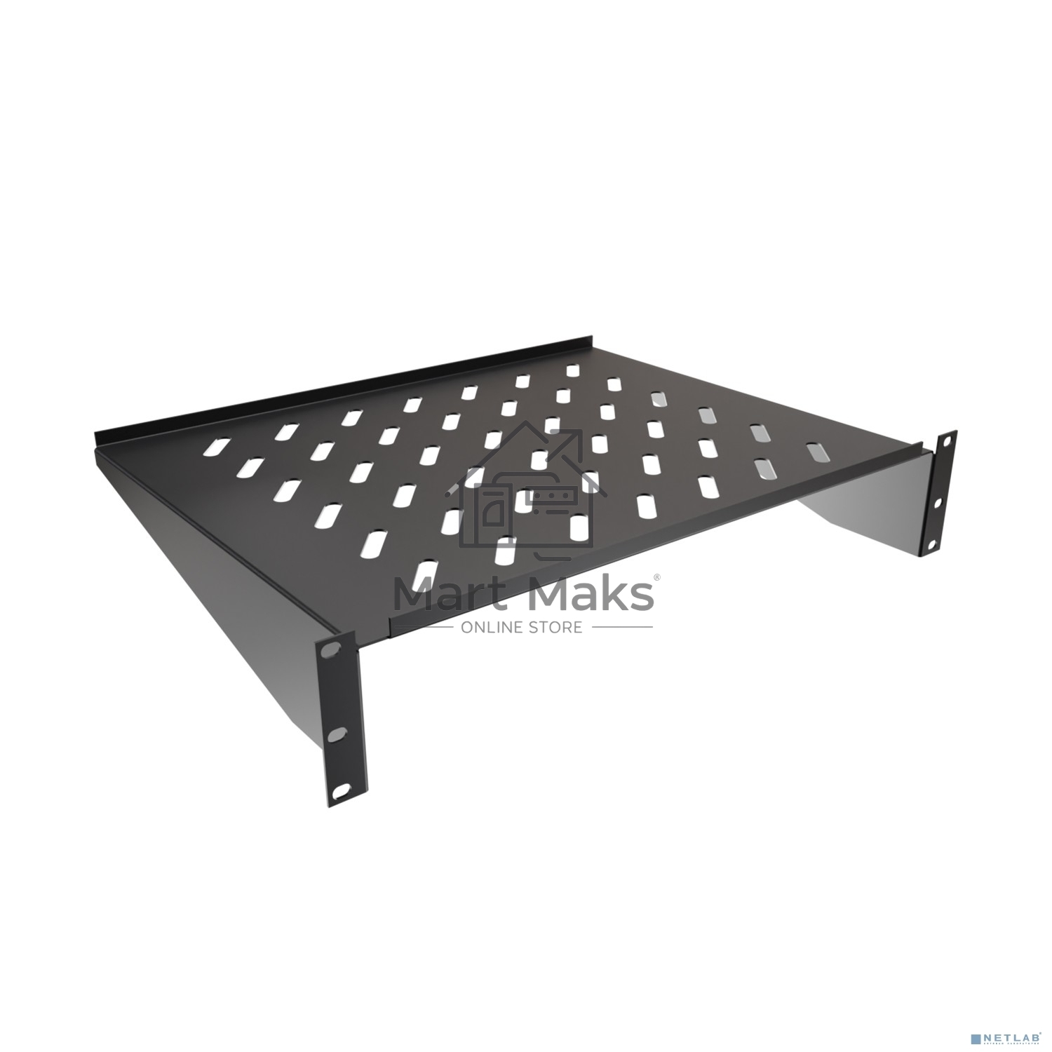 Полка стационарная NTSS NTSS-FF-350-BL 2U нагр.:20кг. 19
