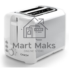 Тостер Candy CT-250 белый, 930 Вт, 2 слота