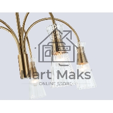 Люстра Ambrella light LH55701/5 BS/CL латунь/прозрачный E14*5 max 40W D600*440