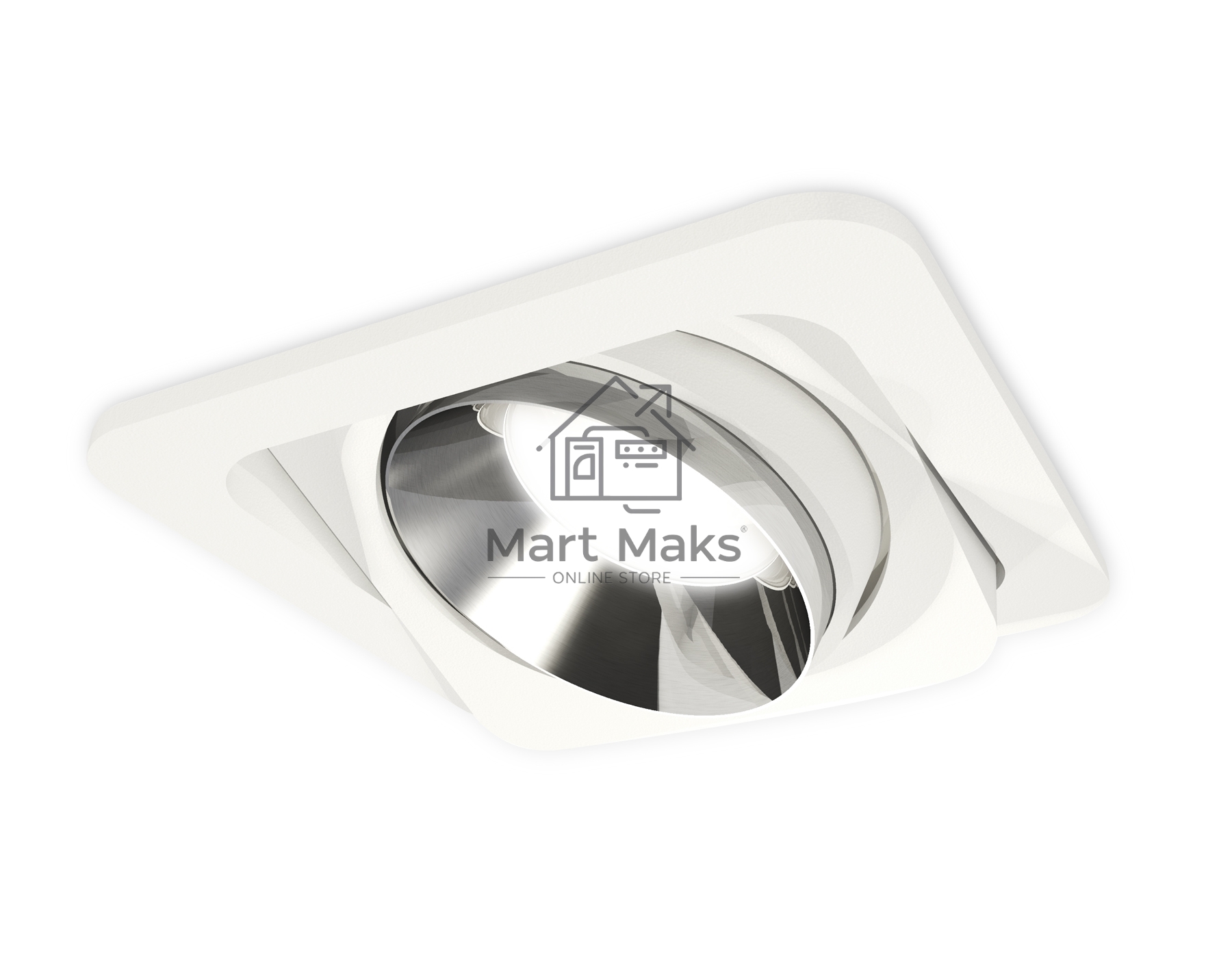 Комплект встраиваемого поворотного светильника Ambrella light XC7658022 SWH/PSL белый песок/серебро полированное MR16 GU5.3 (C7658, N7032)