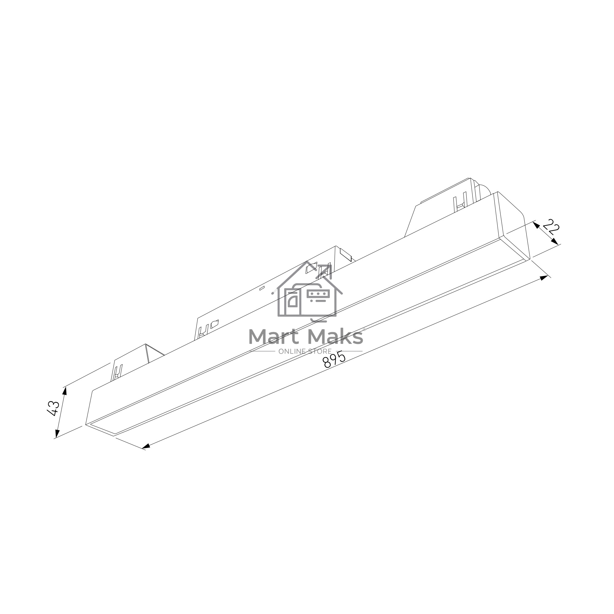 Трековый светильник Slim Magnetic L02 30W 3000K (черный) 85034/01
