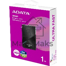 Внешний SSD ADATA SE920, 1Tb, USB 4 Type-C, R/W 3800/3700, черный