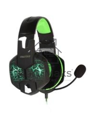 Игровая гарнитура RUSH TAIPAN, динамики 50мм, велюровые амбушюры, вирт.звук 7.1, чер/зел (SBHG-3100)
