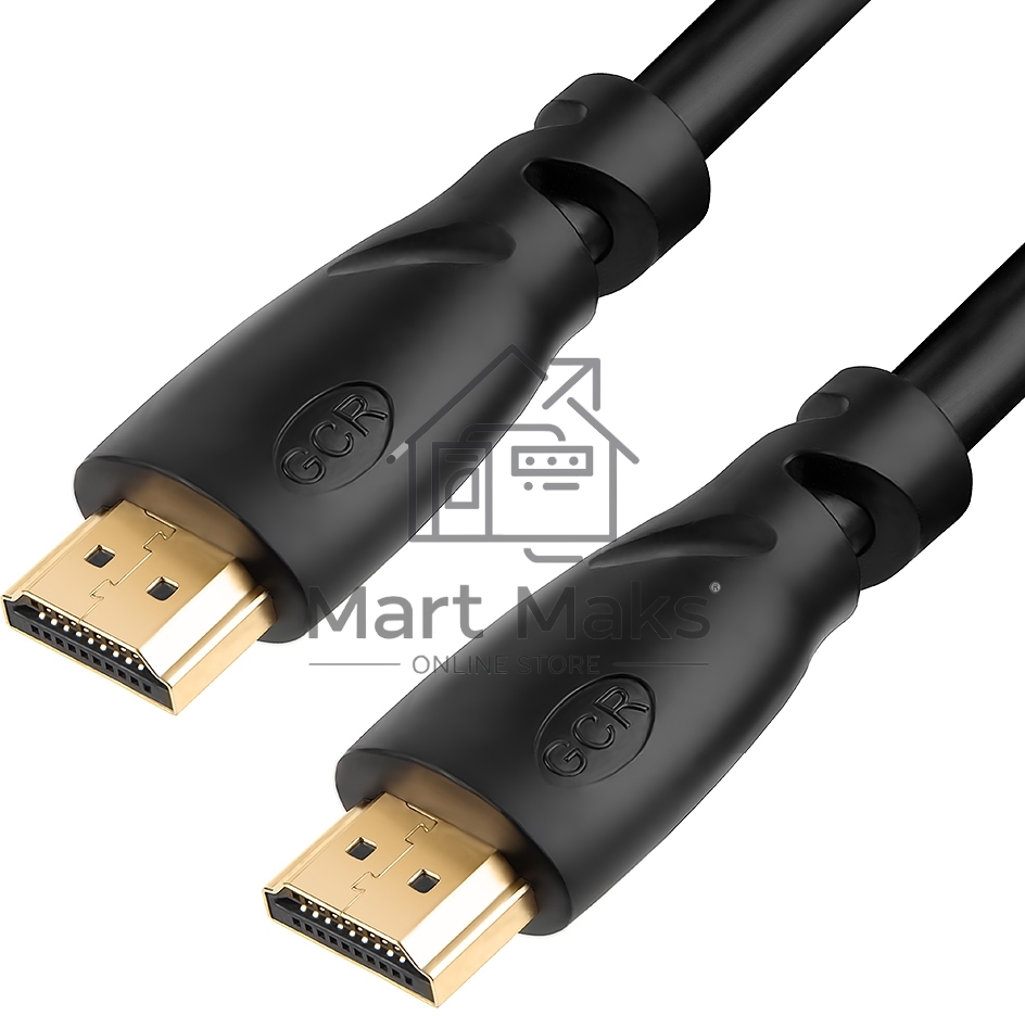 Кабель Greenconnect Premium 10.0m HDMI версия 2.0, HDR Ultra HD 4K60 Hz/ 5K30Hz, 3D, Ethernet 18.0 Gbит/с, OD8.0мм, 28/26 AWG, черный, GCR-HM312-10.0m