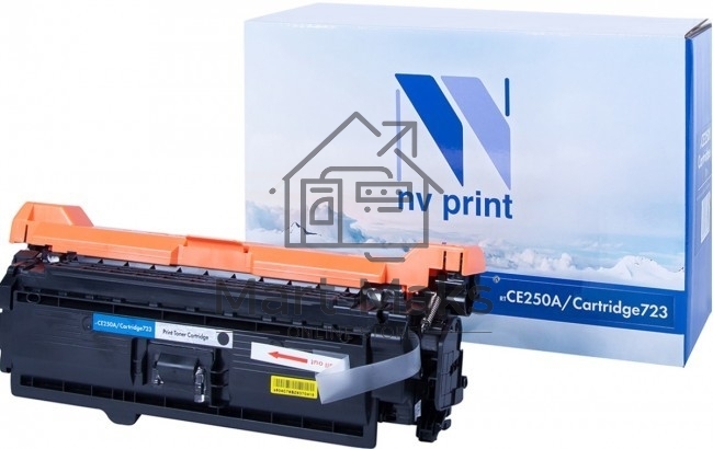 Картридж лазерный NVPrint совместимый HP CE250A/Canon 723 черный для LaserJet Color CM3530/CM3530fs/CP3525dn/CP3525n/CP3525x/Canon i-SENSYS LBP-7750Cdn (5000k)