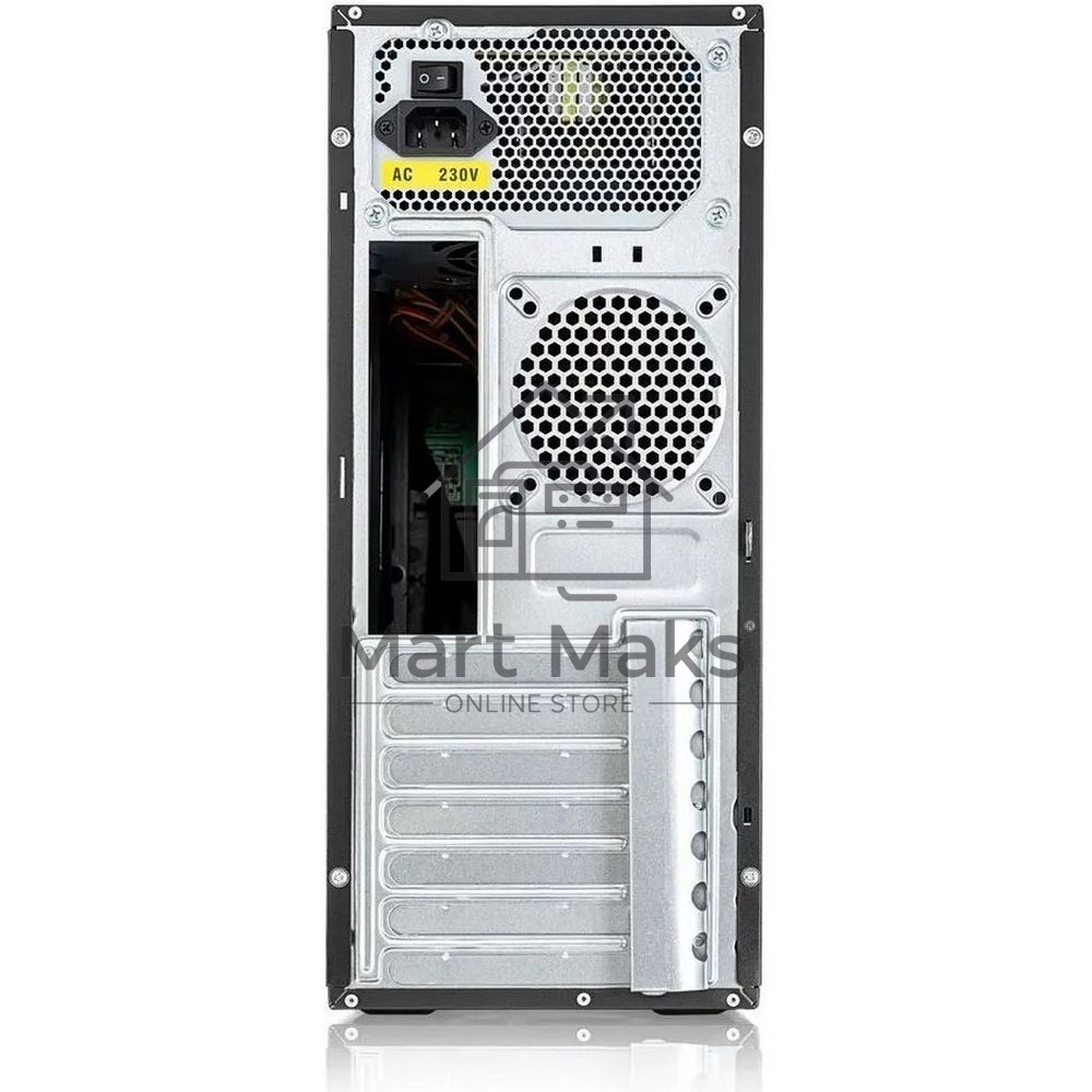 Компьютерный корпус c блоком питания Foxline FL-301-FZ450-RW ATX case, черный, 450 Ватт w/PSU 450W 8cm, w/4xUSB2.0, w/o FAN, w/DVD-RW, w/C13-C14 cable 1.5m