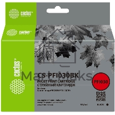 Картридж струйный Cactus CS-PFI030BK PFI-030BK черный (55мл) для Canon imagePROGRAF TA-20/30