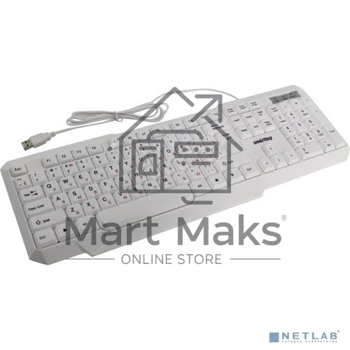 Клавиатура проводная с подсветкой Smartbuy ONE 332 USB белая SBK-333U-W