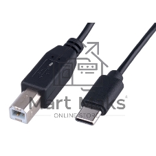 Кабель USB2.0 Гарнизон GCC-USB2-AMCM-1M-W, AM/Type-C, медь,1м, белый, пакет