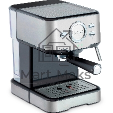 Кофеварка рожковая Vitek VT-1520 серебристый/черный, исп. кофе - молотый, 1.5 л, 850 Вт, 15 бар