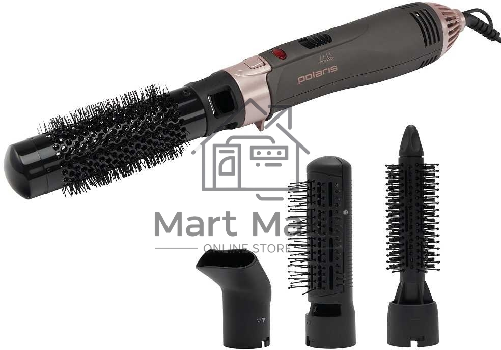 Фен-щетка Polaris PHS1204i маренго/розовый, 1200Вт