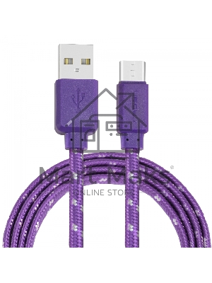 Кабель Crown USB - USB Type-C CMCU-3052C violet