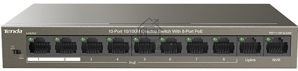 Коммутатор Tenda TEF1110P-8-63W