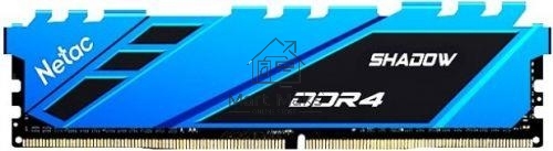 Оперативная память NETAC Shadow, DDR4, 8GB (1x8GB), 2666MHz, CL19, DIMM, с радиаторами, синий