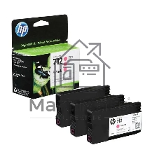 Картридж струйный HP 712 3ED78A пурпурный x3упак. (29мл) для HP DJ Т230/630