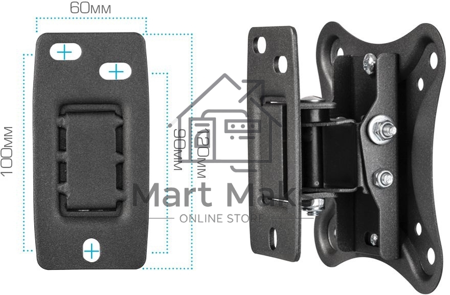 Кронштейн для телевизора Kromax CORBEL-1 черный 10