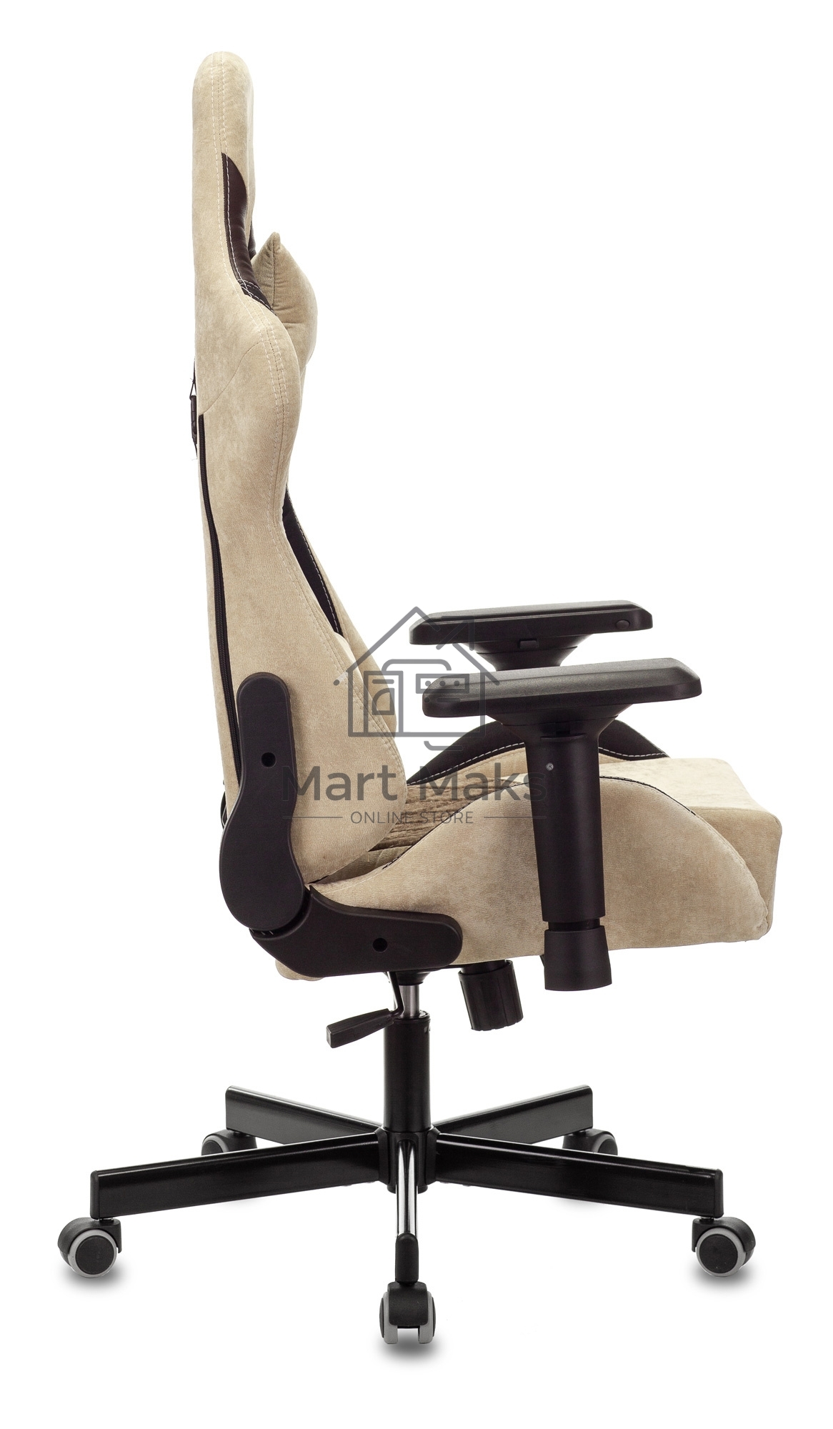 Кресло игровое Бюрократ VIKING 7 KNIGHT BR FABRIC коричневый текстиль/эко.кожа крестовина металл/пластик