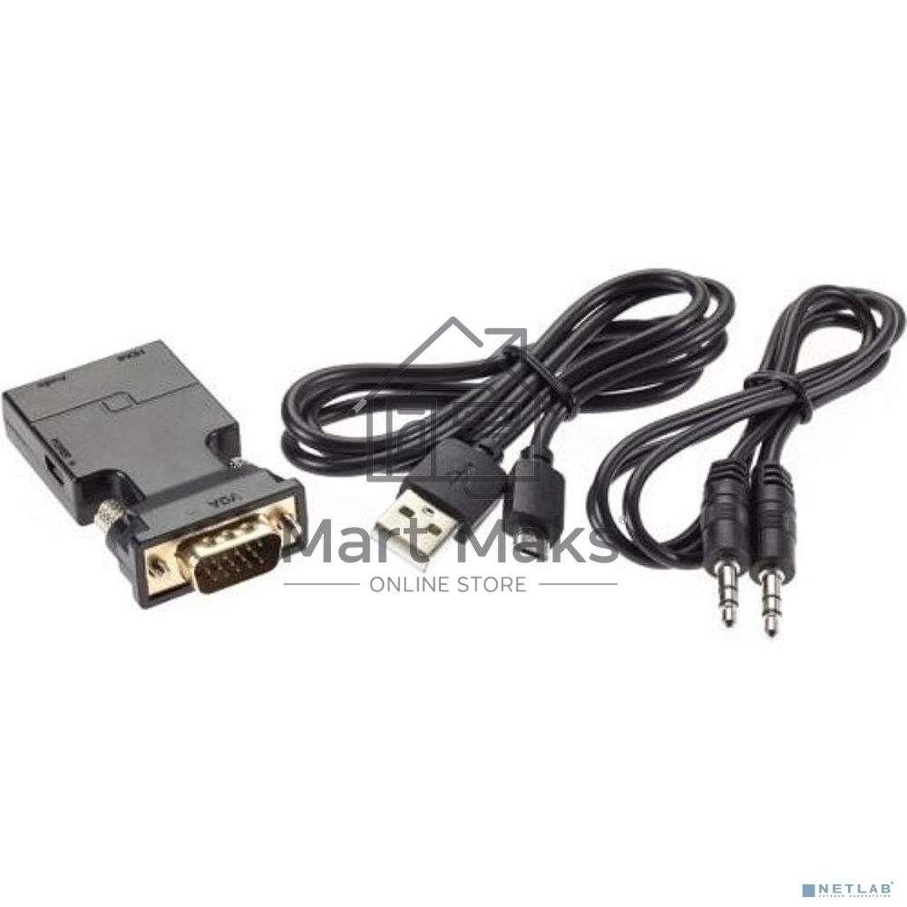 Переходник VCOM CA337A VGA(M)+audio+microUSB --> HDMI(F)1080*60Hz