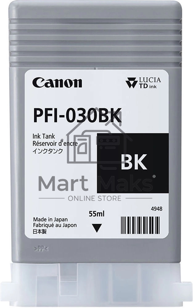 Картридж струйный Canon Pigment Ink PFI-030 черный (55 мл) для Canon imagePROGRAF TA-20, TA-30, TM-240, TM-340