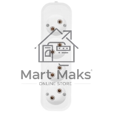 Удлинитель бытовой Smartbuy (SBE-10-4-05-N) 4 гнз х 5,0 м (10А/2.2кВт, ПВС 2х1.0)