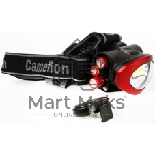 Фонарь налобный Camelion LED5382 черный/красный 3Вт лам.:светодиод. AAAx3 (13366)