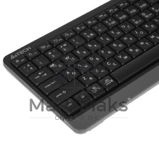 Клавиатура беспроводная A4Tech Fstyler FBK11, USB, Bluetooth/Радиоканал, черный/серый