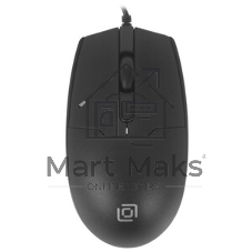 Мышь проводная Oklick 147M V2 черный, 2000 dpi, USB, кнопки - 4