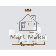 Люстра Ambrella light LH53015/6 BS/FR латунь/белый матовый G9*6 max 40W D690*680