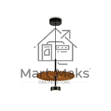 Светильник Ambrella light LH72607 BK/CF черный/кофе 6W 3000K D300*260-1770