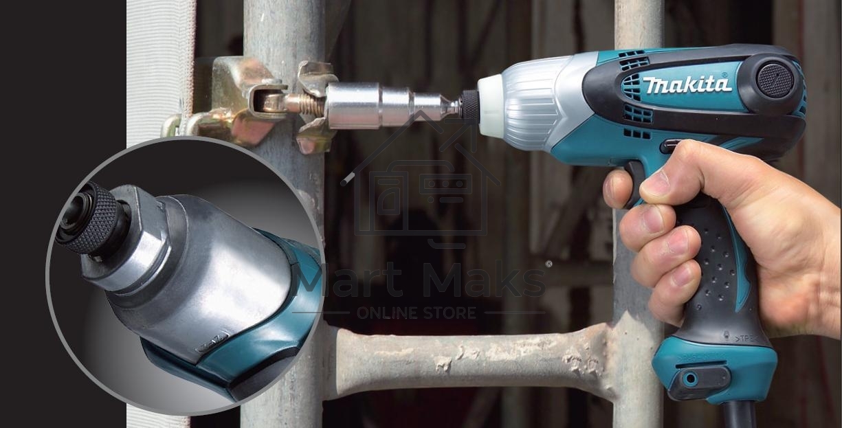 Дрель-шуруповерт Makita TD0101F, Сетевой, 230Вт, Ударный