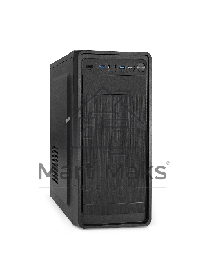 Компьютерный корпус Miditower ExeGate EX287372RUS XP-332UC-XP350 (ATX, XP350 с вент. 12см, 2*USB 3.0+1*TypeC, аудио, черный)