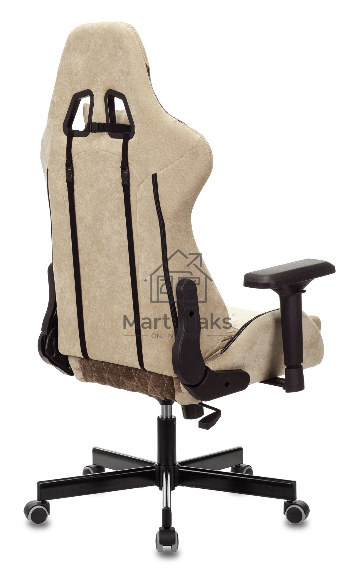 Кресло игровое Бюрократ VIKING 7 KNIGHT BR FABRIC коричневый текстиль/эко.кожа крестовина металл/пластик