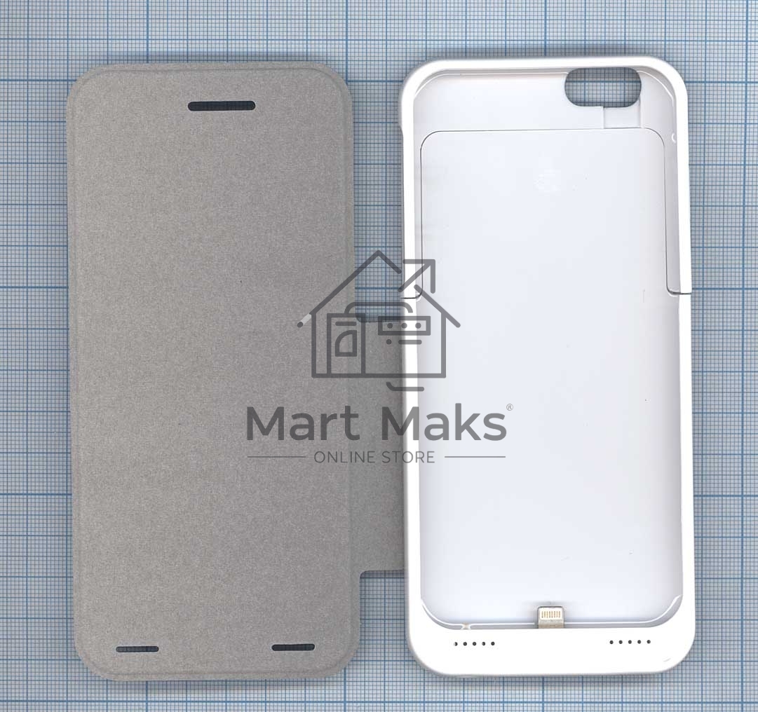 Аккумулятор/чехол для Apple iPhone 6 3500 mAh белый leather cover