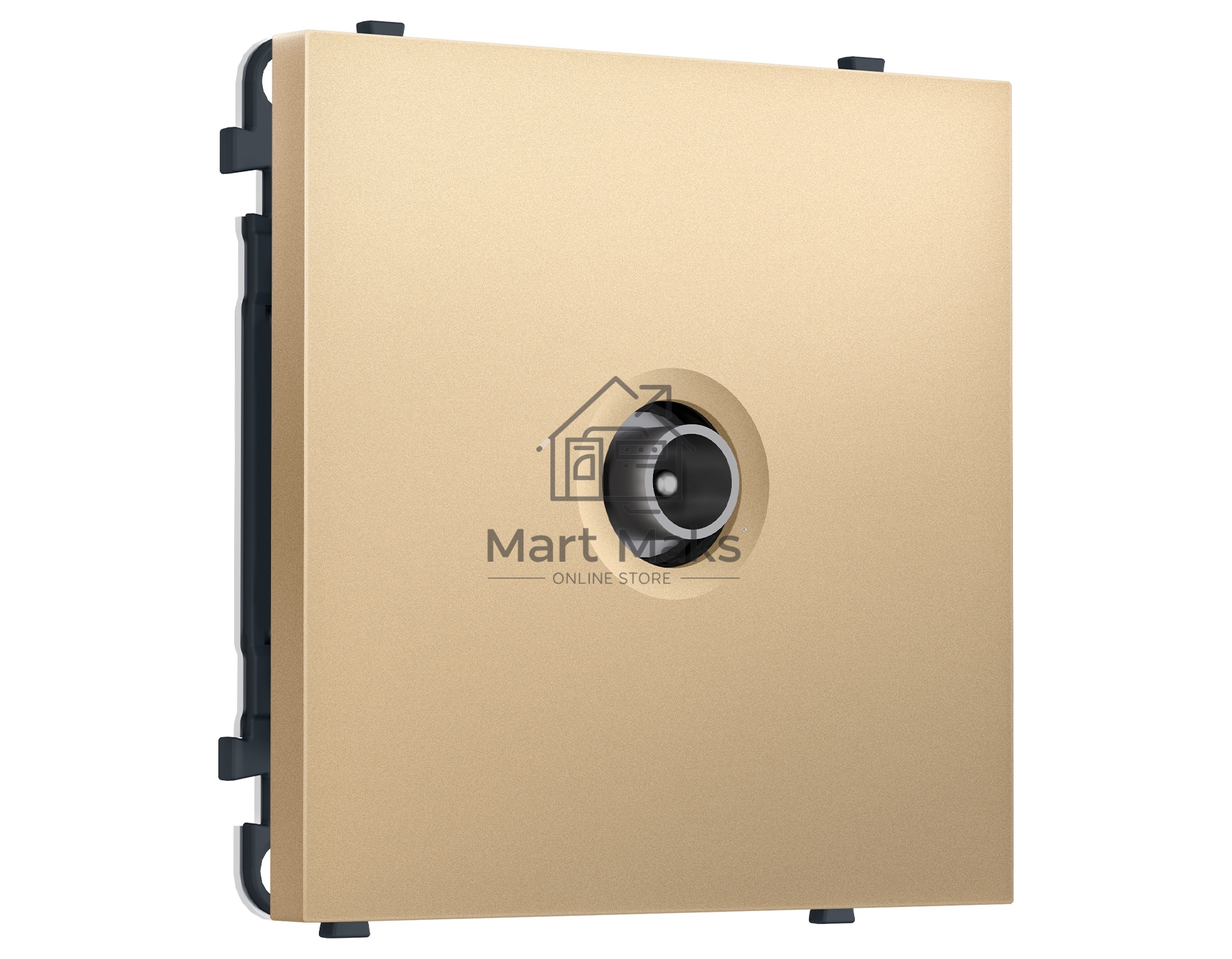Комплект механизма TV розетки проходной SIGMA Золото Мягкое касание 5-1000 MHz 4dB QUANT PRO (SP8930, PR211)