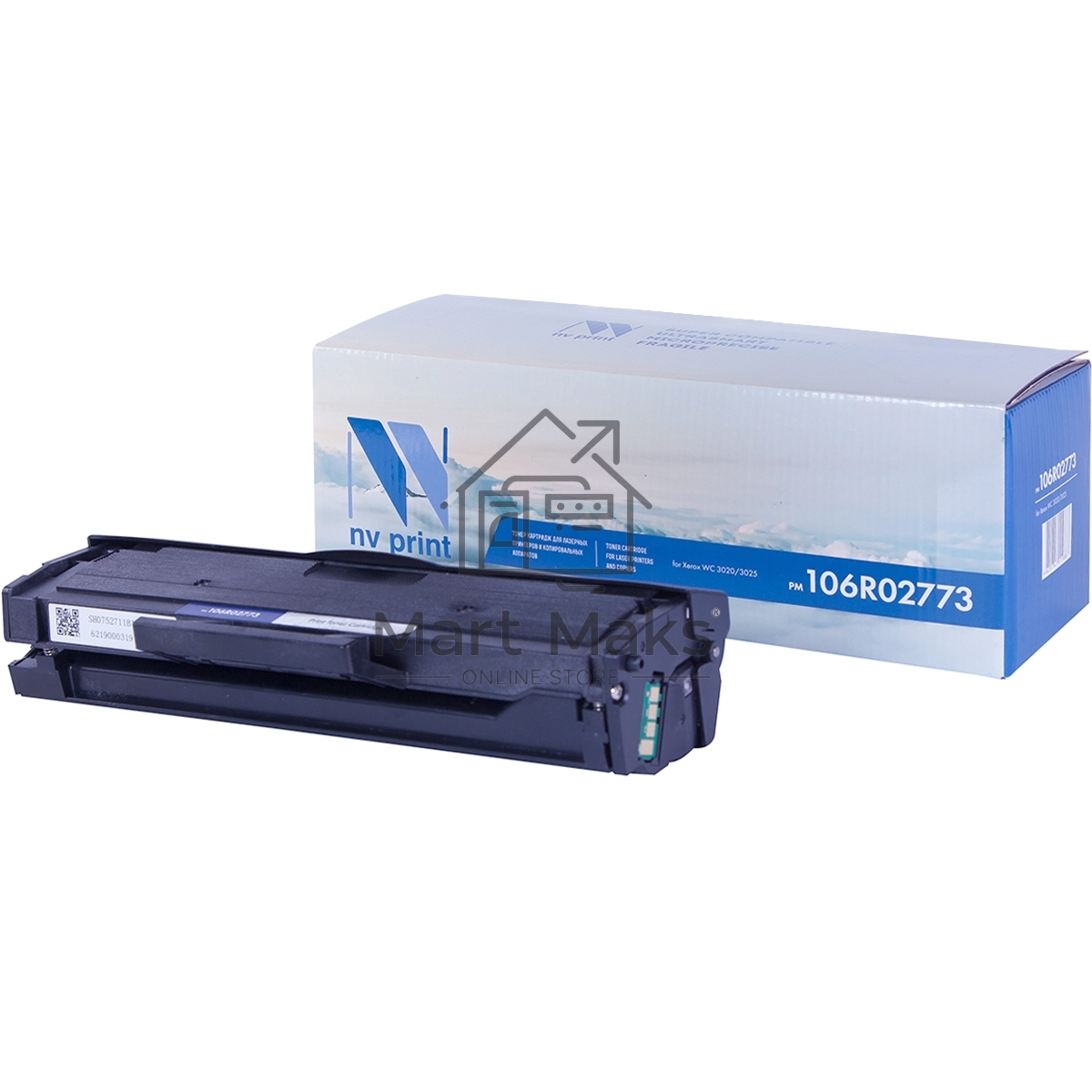 Картридж лазерный NV Print NV-106R02773 (тип 106R02773), черный, 1500 стр., для Xerox Phaser 3020/WC 3025