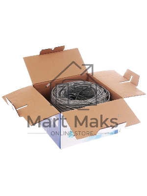 Кабель SkyNet Light UTP indoor 2x2x0,46, медный, FLUKE TEST, кат.5e, однож., 305 м, box, серый